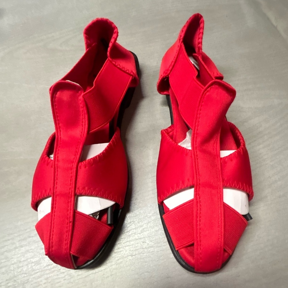 Women’s Red Size‎ 10 Slide On Spandex Sandals